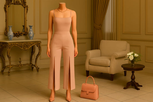 Tuta color nude: eleganza senza tempo per un look sofisticato e versatile