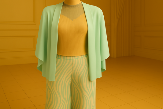 Eleganza Fluttuante: L’Outfit Verde Mare che Incanta con Leggerezza