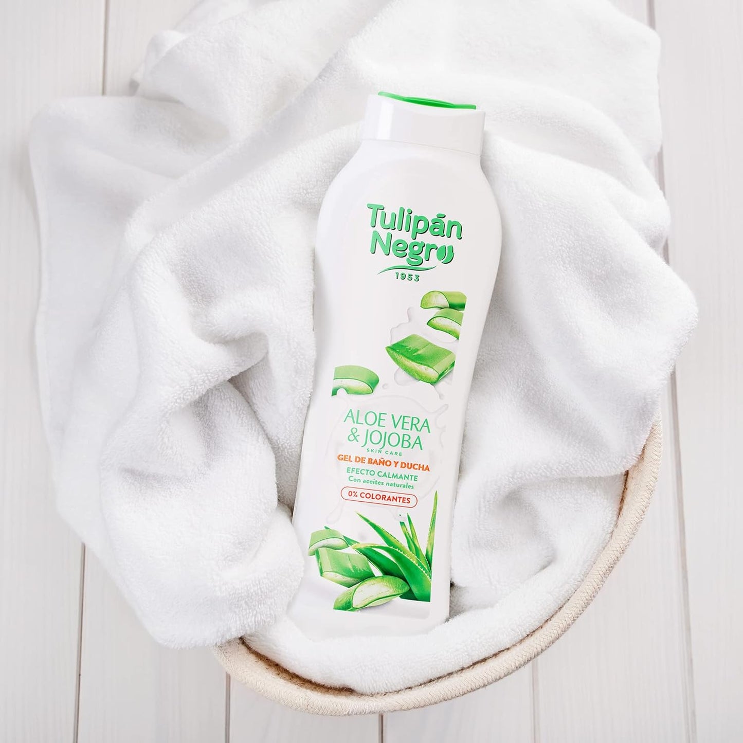 Bagnoschiuma "Aloe e Jojoba" Tulipan Negro – Bagnoschiuma Delicato e Idratante per Pelli Sensibili