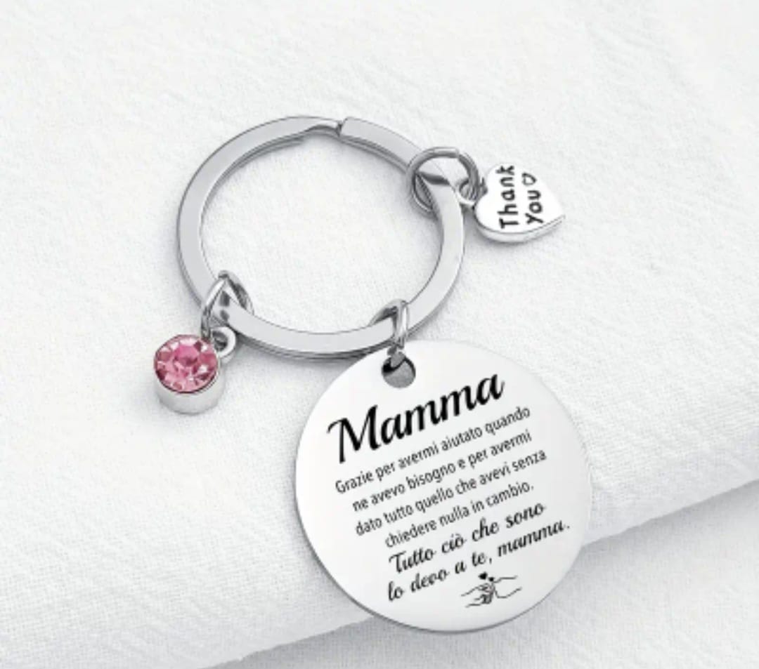 Portachiavi “Grazie Mamma” – Un Pensiero Speciale per Chi Ti Ha Donato Tutto