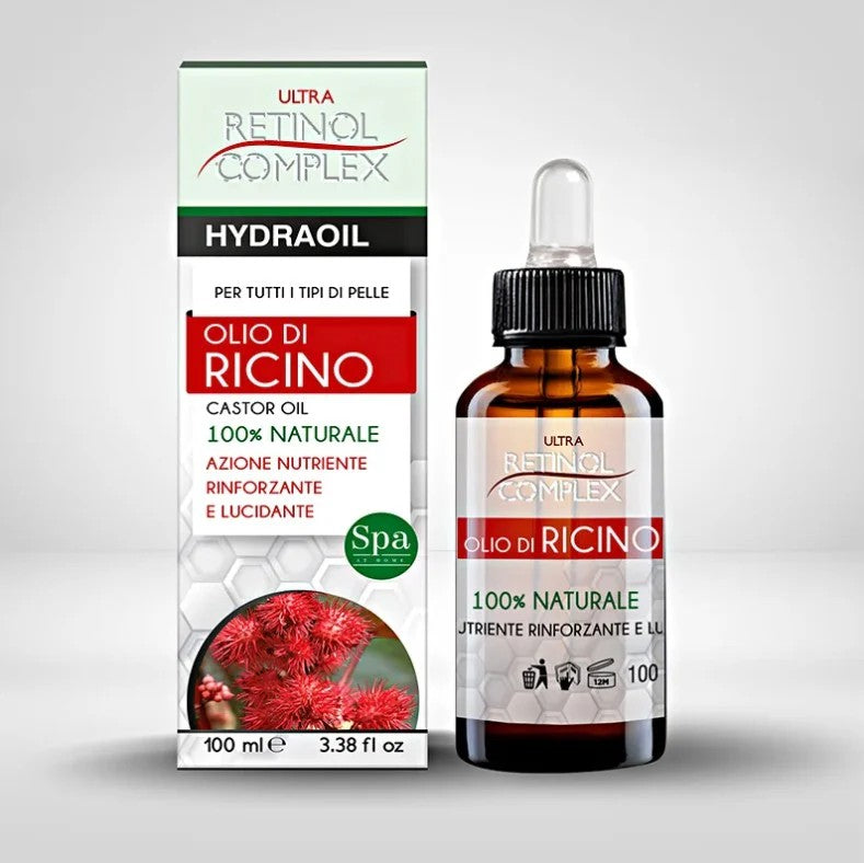 Olio di Ricino Ultra Retinol Complex 100ml trattamento viso naturale - Nonsolocosmesi www.nonsolocosmesi.it