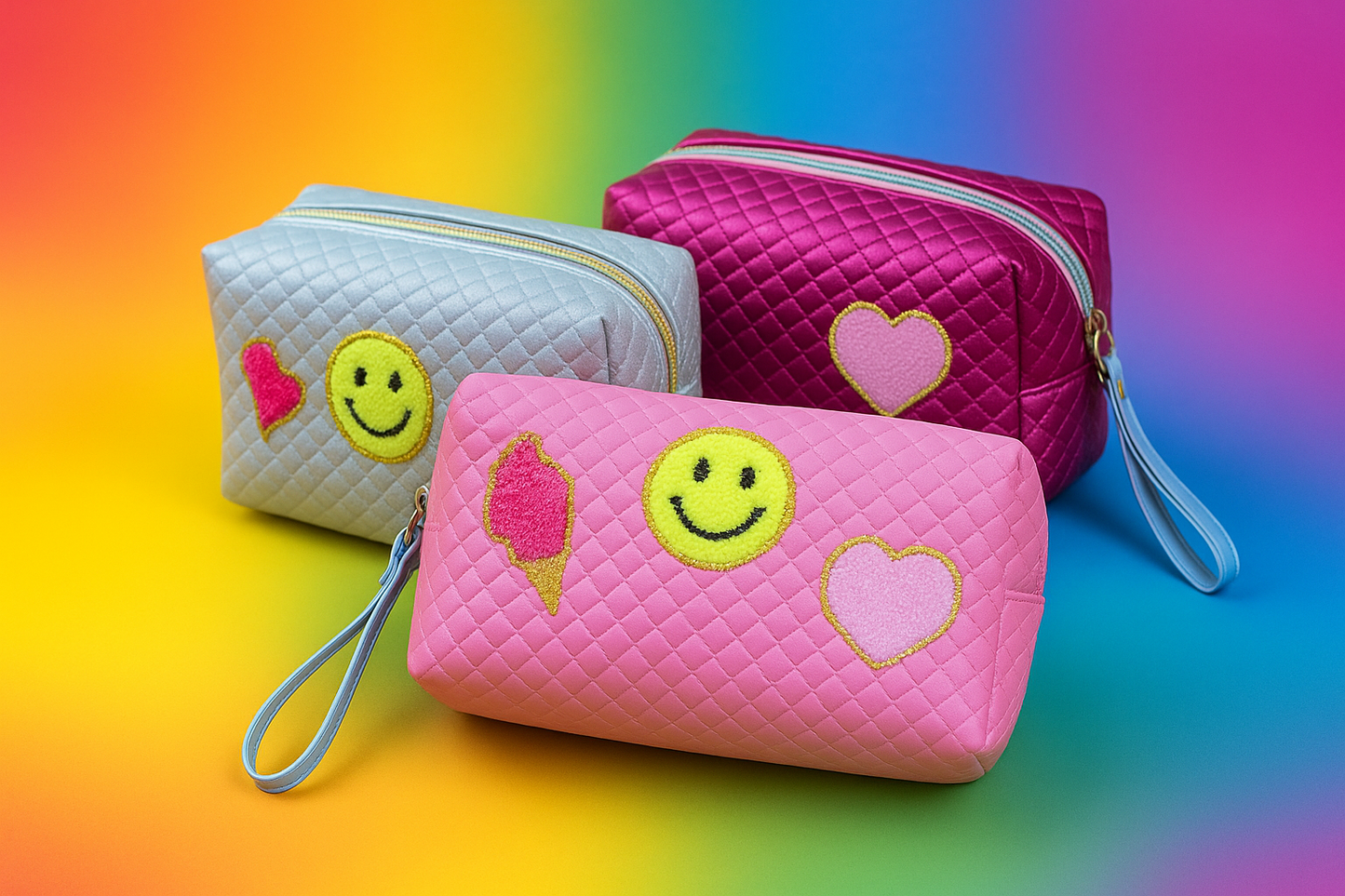 Bustine Trapuntate Emoji Gradiente Arcobaleno