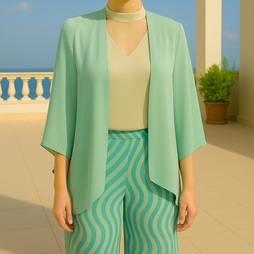 Blusa Verde Acqua Donna