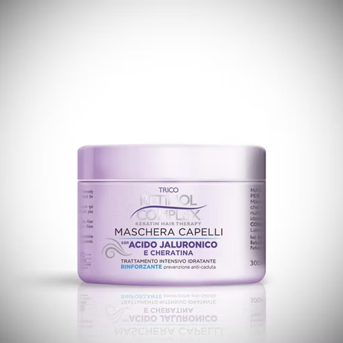 Maschera con acido jaluronico e cheratina