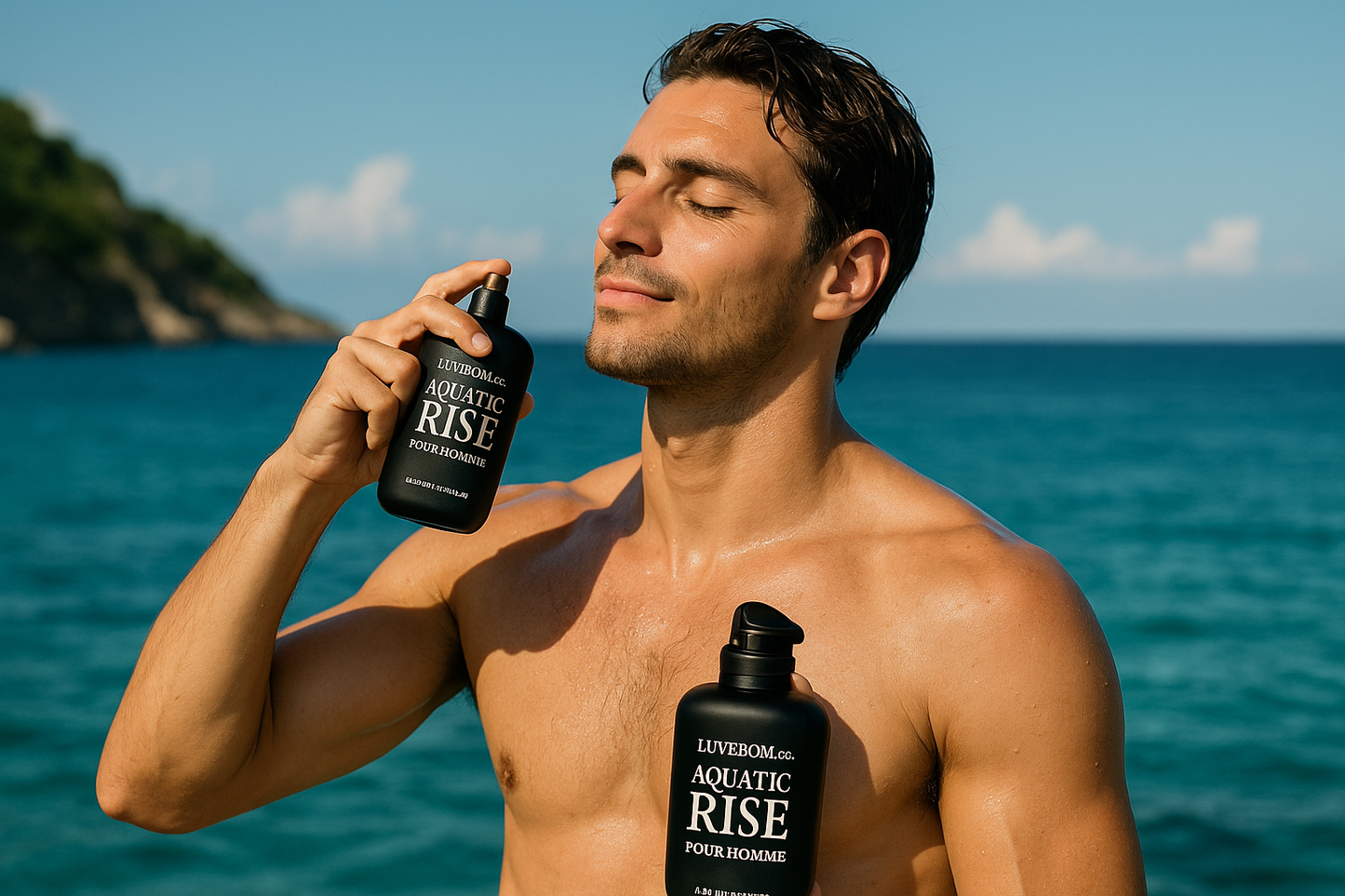 LUXEROM Aquatic Rise Pour Homme - Contesto d'uso marino fresco - Nonsolocosmesi, www.nonsolocosmesi.it
