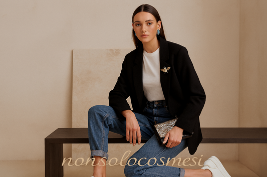 New vintage 2025/2026 - Come mixare passato e presente nel guardaroba con accessori vintage, spille dorate, profumi collezione Vintage e orecchini particolari - Tendenze moda da Nonsolocosmesi www.nonsolocosmesi.it Macerata