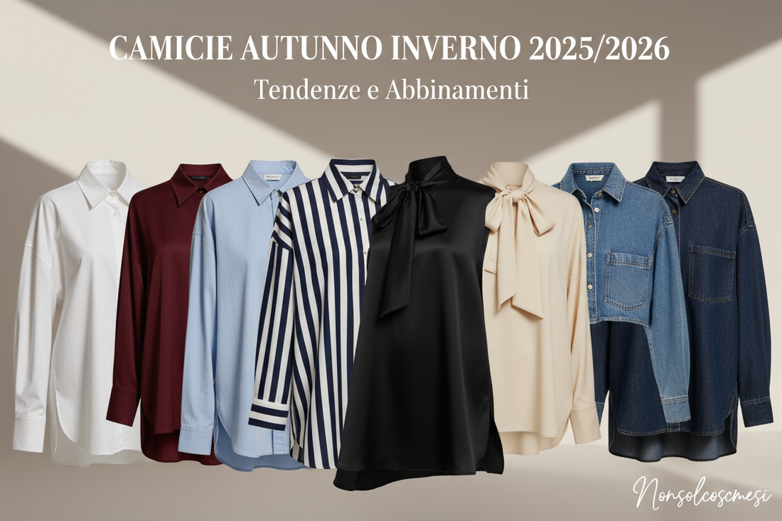 Camicie autunno inverno 2025 2026 tendenze bianca oversize boyfriend righe seta fiocco denim - Nonsolocosmesi www.nonsolocosmesi.it