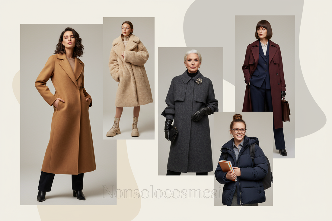 Cappotti autunno inverno 2025 2026 modelli età fisico lungo teddy trench piumino lana donne diverse body type guida abbinamenti tendenze Macerata - Nonsolocosmesi www.nonsolocosmesi.it