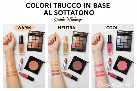 Colori trucco makeup in base al sottotono pelle caldo freddo neutro fondotinta rossetto ombretto blush - Nonsolocosmesi www.nonsolocosmesi.it