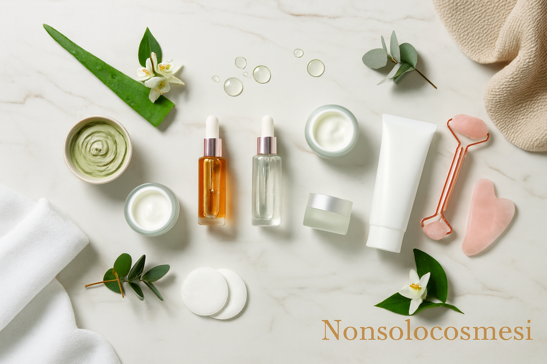 Guida completa skincare routine viso perfetta pelle luminosa sana retinolo acido ialuronico aloe vera maschere prodotti coreani beauty tips 2025 - Nonsolocosmesi www.nonsolocosmesi.it