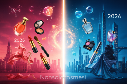 Beauty Style 2025 2026 confronto evoluzione tendenze profumi moda makeup skincare ingredienti molecole peptidi vitamina C moisture tradizione futuro grattacieli Macerata - Nonsolocosmesi www.nonsolocosmesi.it