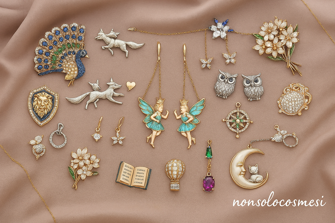 Gioielli narrativi 2025/2026 - Spille orecchini charms