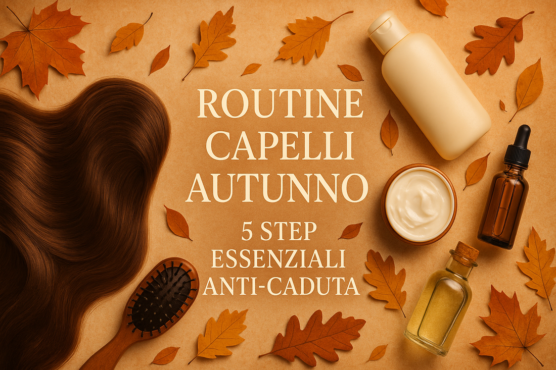 Routine capelli autunno anti-caduta 5 step olio ricino shampoo maschera siero haircare - Nonsolocosmesi www.nonsolocosmesi.it