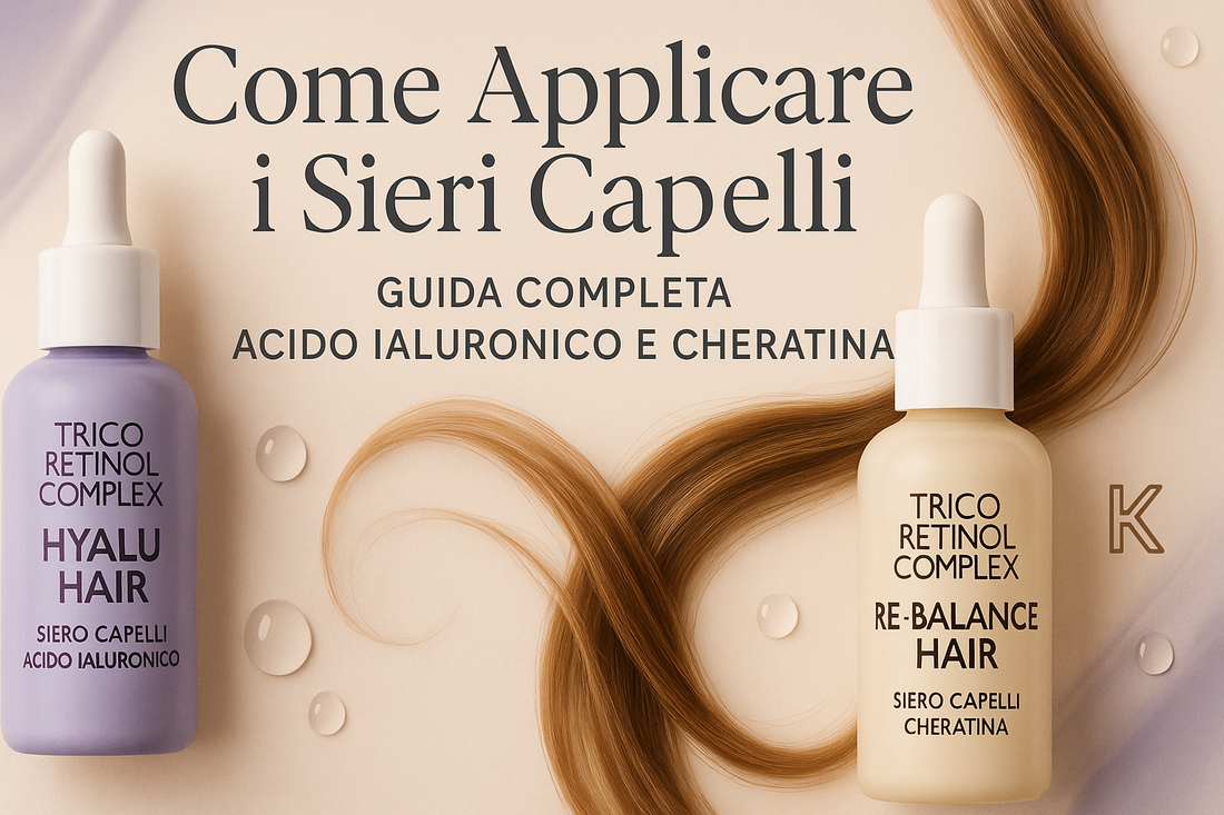 Come applicare sieri capelli acido ialuronico cheratina biomimetica Trico Retinol Complex tutorial haircare - Nonsolocosmesi www.nonsolocosmesi.it