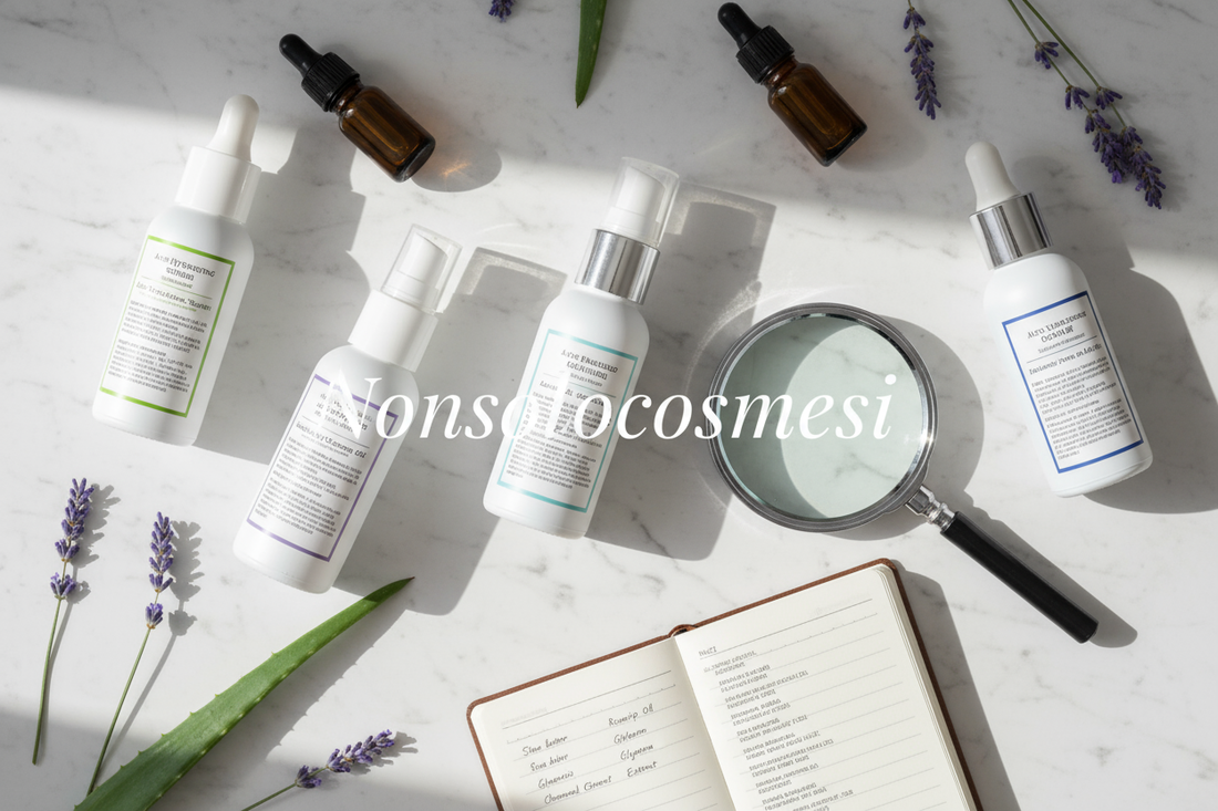 Guida ingredienti da evitare nei cosmetici con etichette INCI, prodotti skincare naturali e ingredienti botanici - Nonsolocosmesi www.nonsolocosmesi.it