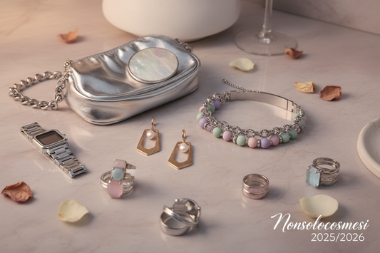 Newstalgia 2025/2026 - Accessori anni 90 e 2000 rivisitati, orecchini giocosi, vintage Y2K moderno, mix passato e presente - Trend Gen Z Nonsolocosmesi www.nonsolocosmesi.it