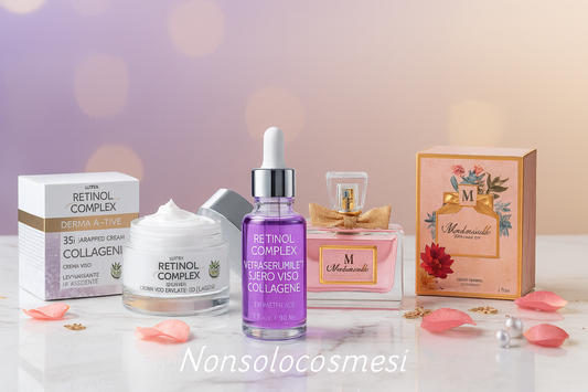 Retinol Complex siero viso crema anti-età 35+ collagene Montage Brands profumo Mademoiselle prodotti qualità premium skincare - Nonsolocosmesi www.nonsolocosmesi.it