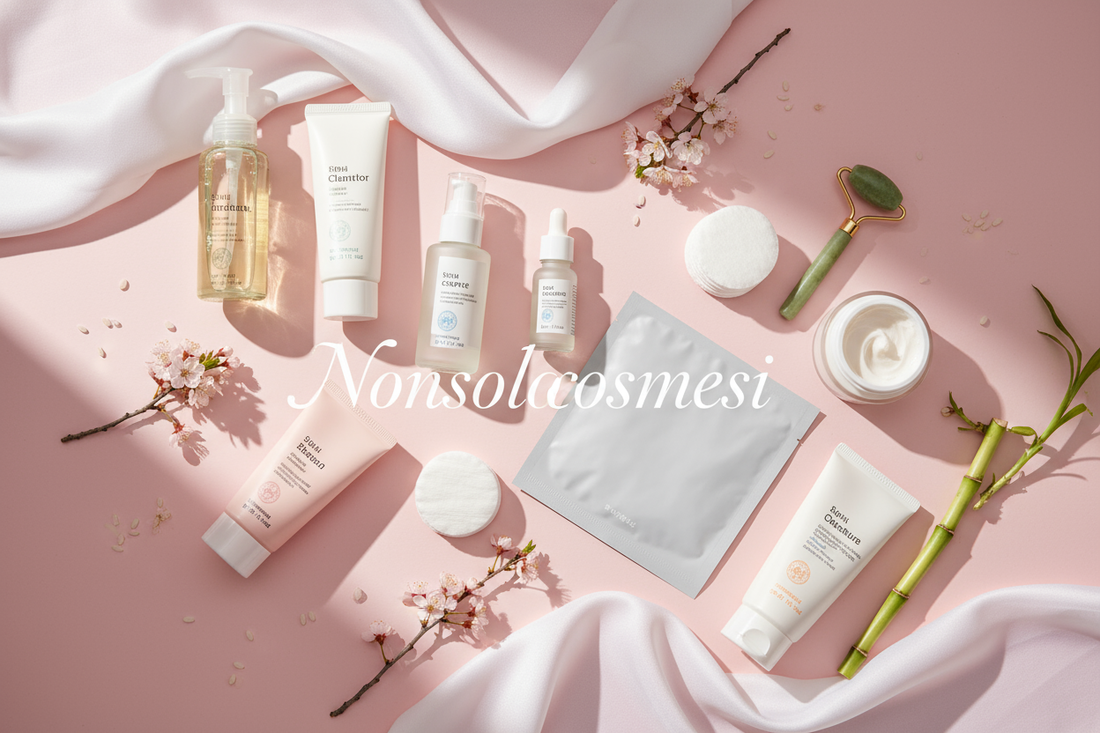 Routine skincare coreana 10 step K-beauty con prodotti essenza, siero, sheet mask, tonico, crema idratante, SPF per ottenere glass skin luminosa - Nonsolocosmesi www.nonsolocosmesi.it