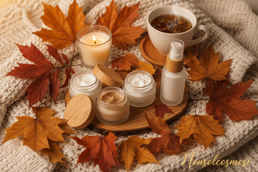 Skincare autunnale con prodotti naturali per proteggere la pelle dal freddo - Nonsolocosmesi www.nonsolocosmesi.it