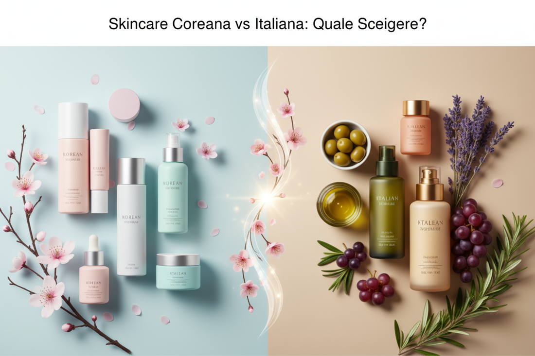 Skincare coreana vs italiana confronto K-beauty cosmetica Made in Italy prodotti naturali routine 10 step ingredienti innovativi - Nonsolocosmesi www.nonsolocosmesi.it