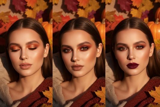  "Trucco autunnale 2025 - 3 look con colori e tendenze stagione: natural warm, smokey terracotta, bordeaux statement - Palette colori autunno - Nonsolocosmesi - www.nonsolocosmesi.it"