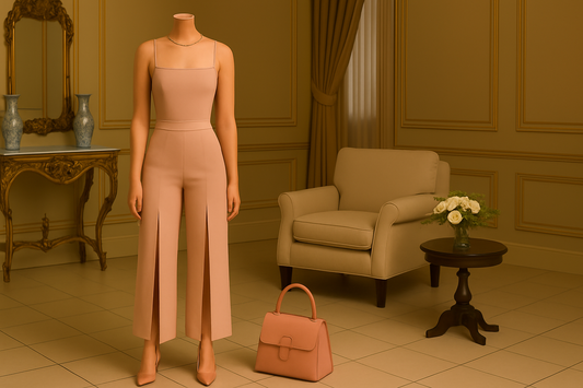 Tuta color nude eleganza senza tempo look sofisticato versatile moda - Nonsolocosmesi www.nonsolocosmesi.it