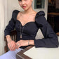 Maglia con manica a sbuffo