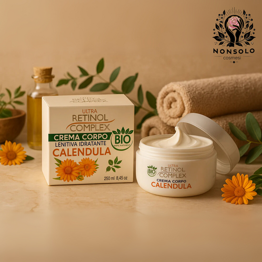 Cosmetico naturale crema corpo Ultra Retinol Complex calendula bio per pelle sensibile