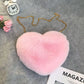 Borsa a Cuore Rosa in Peluche con Tracolla Dorata