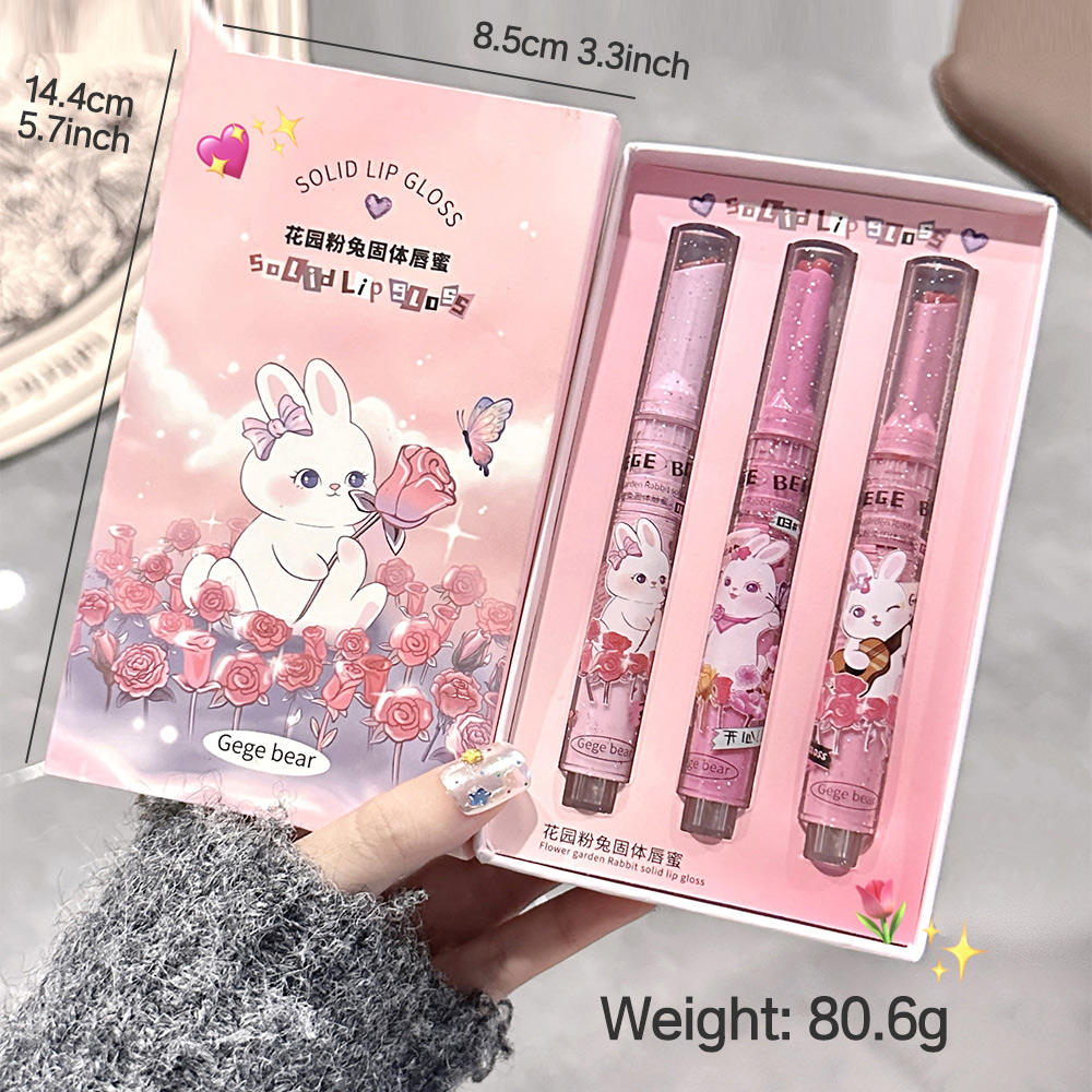 Set 3 lucidalabbra GegeBear - Nonsolocosmesi