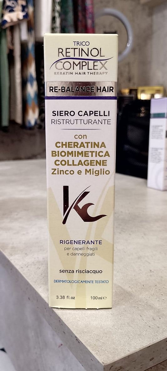 Siero con cheratina biomimetica, collagene, zinco e miglio
