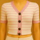 Maglia Cropped Donna a Righe