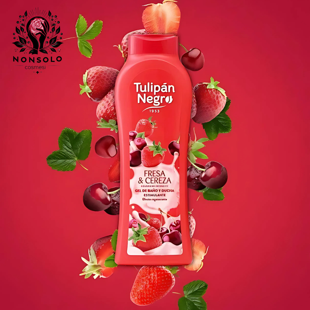 Bagnoschiuma Fresa & Cereza Tulipán Negro