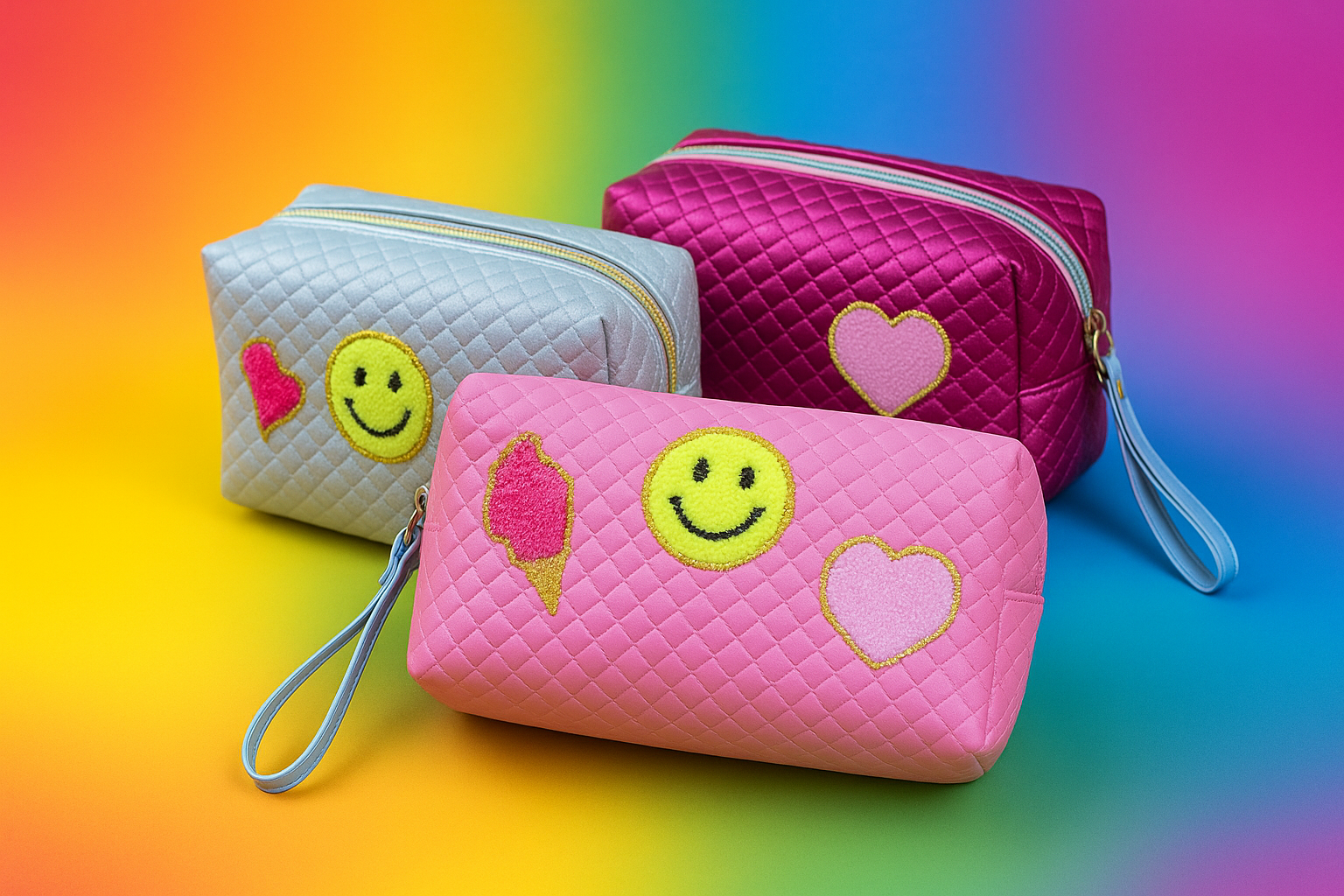 Bustine Trapuntate Emoji Gradiente Arcobaleno