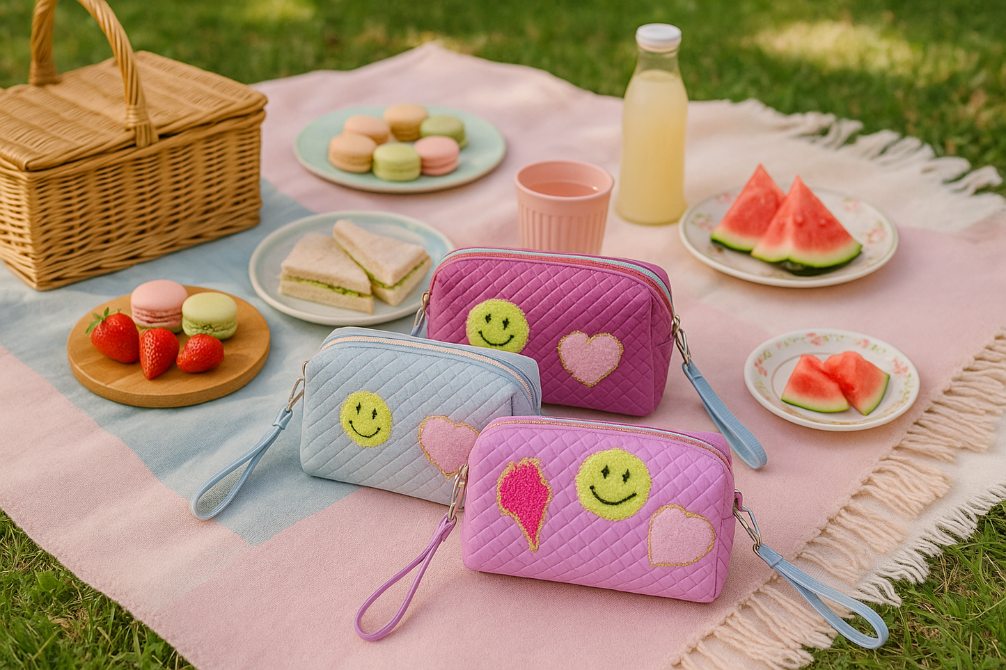 Bustine Trapuntate Emoji Picnic Aesthetic