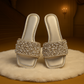 Ciabatte Dorate con Cristalli –