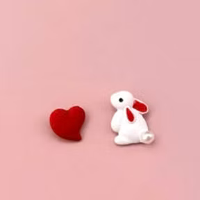 Orecchini "Coniglio e cuore"