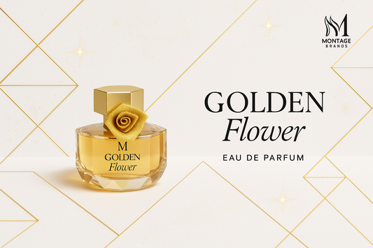Golden Flower Minimalist Background