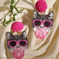 Orecchini Gatto con Chewingum