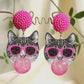 Orecchini Gatto con Chewingum