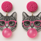 Orecchini Gatto Chewing Gum dettagli - Bigiotteria artigianale kawaii - Nonsolocosmesi, www.nonsolocosmesi.it