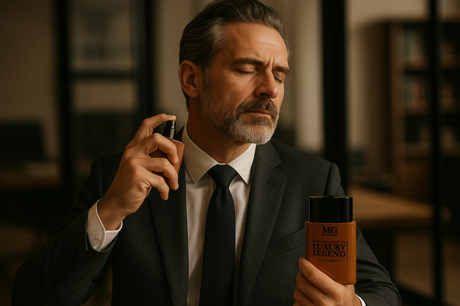 Luxury Legend Eau de Parfum - Contesto business elegante professionale - Nonsolocosmesi, www.nonsolocosmesi.it