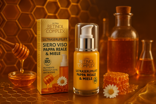 Royal Jelly Honey Serum - Corrected Honeycomb Laboratory & Apiary Backgrounds