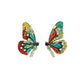 Orecchini Farfalla con Strass Colorati