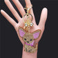 Portachiavi "Cagnolino marrone" con strass