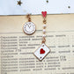 Orecchini "Carta da gioco con orologio"