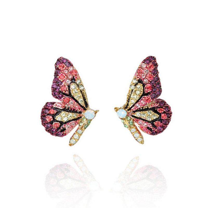 Orecchini Farfalla con Strass Colorati