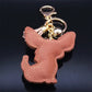 Portachiavi "Cagnolino marrone" con strass