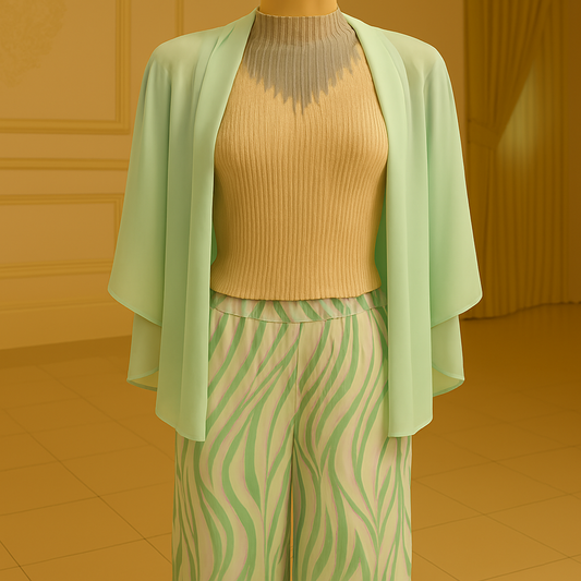 Blusa Verde Acqua Donna