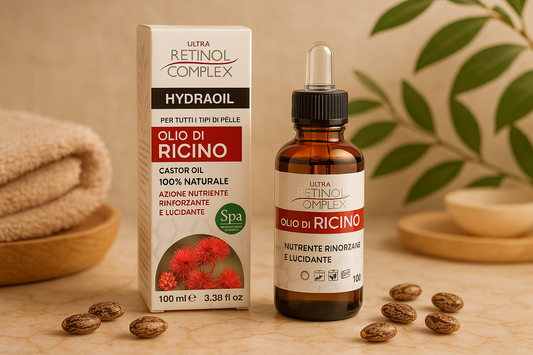 Ultra Retinol Complex Olio di Ricino 100% naturale skincare anti-età - Nonsolocosmesi www.nonsolocosmesi.it
